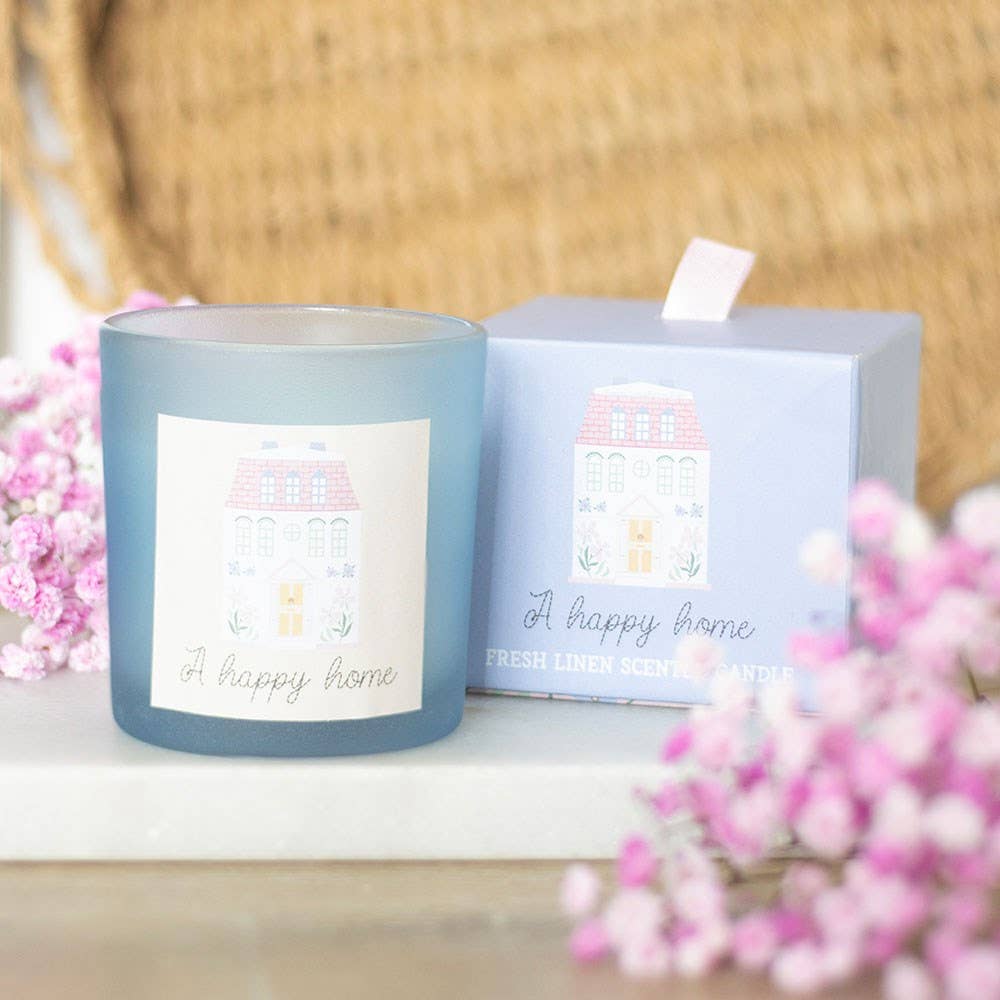 Une bougie en lin frais pour une maison heureuse