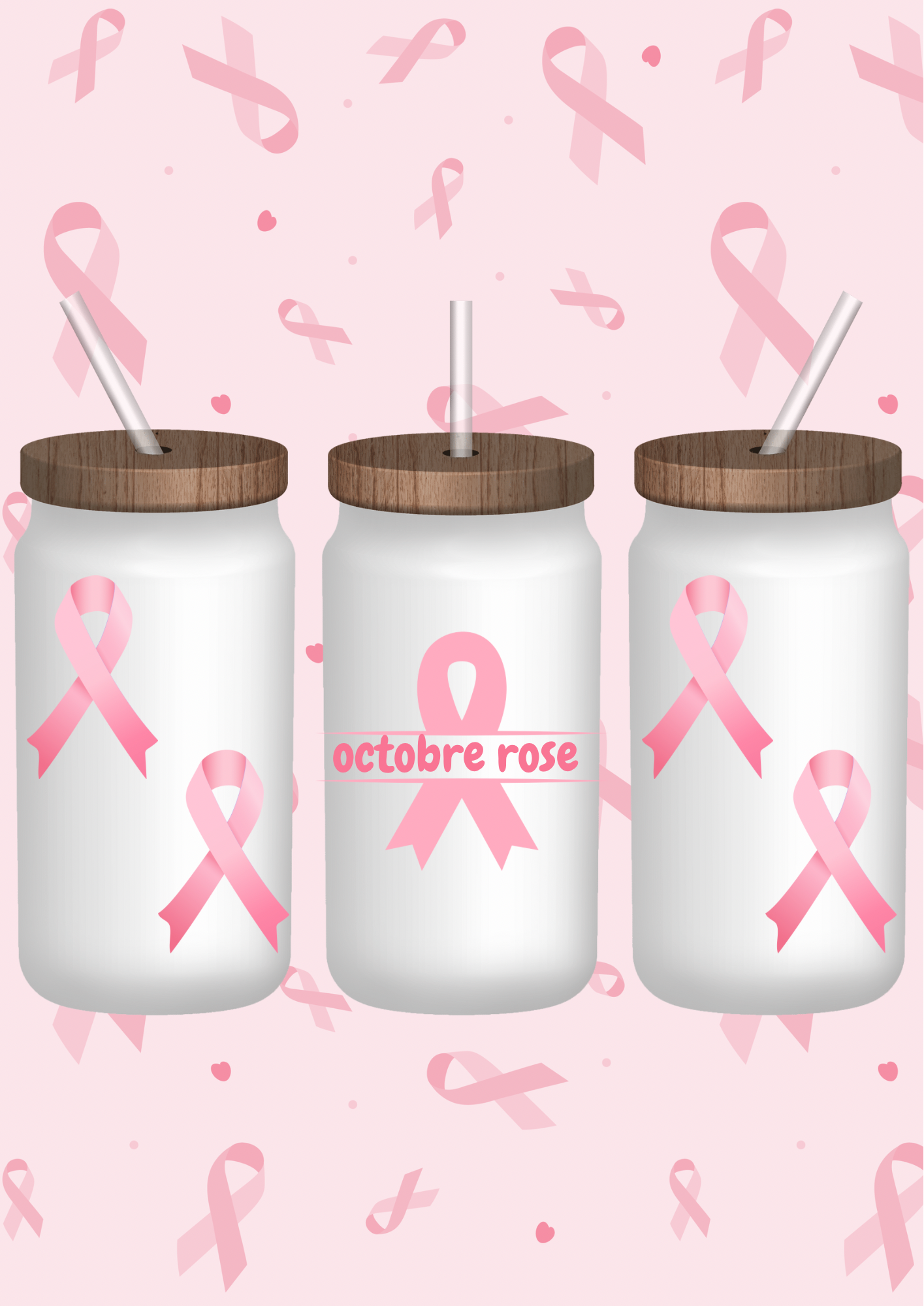Verre octobre rose