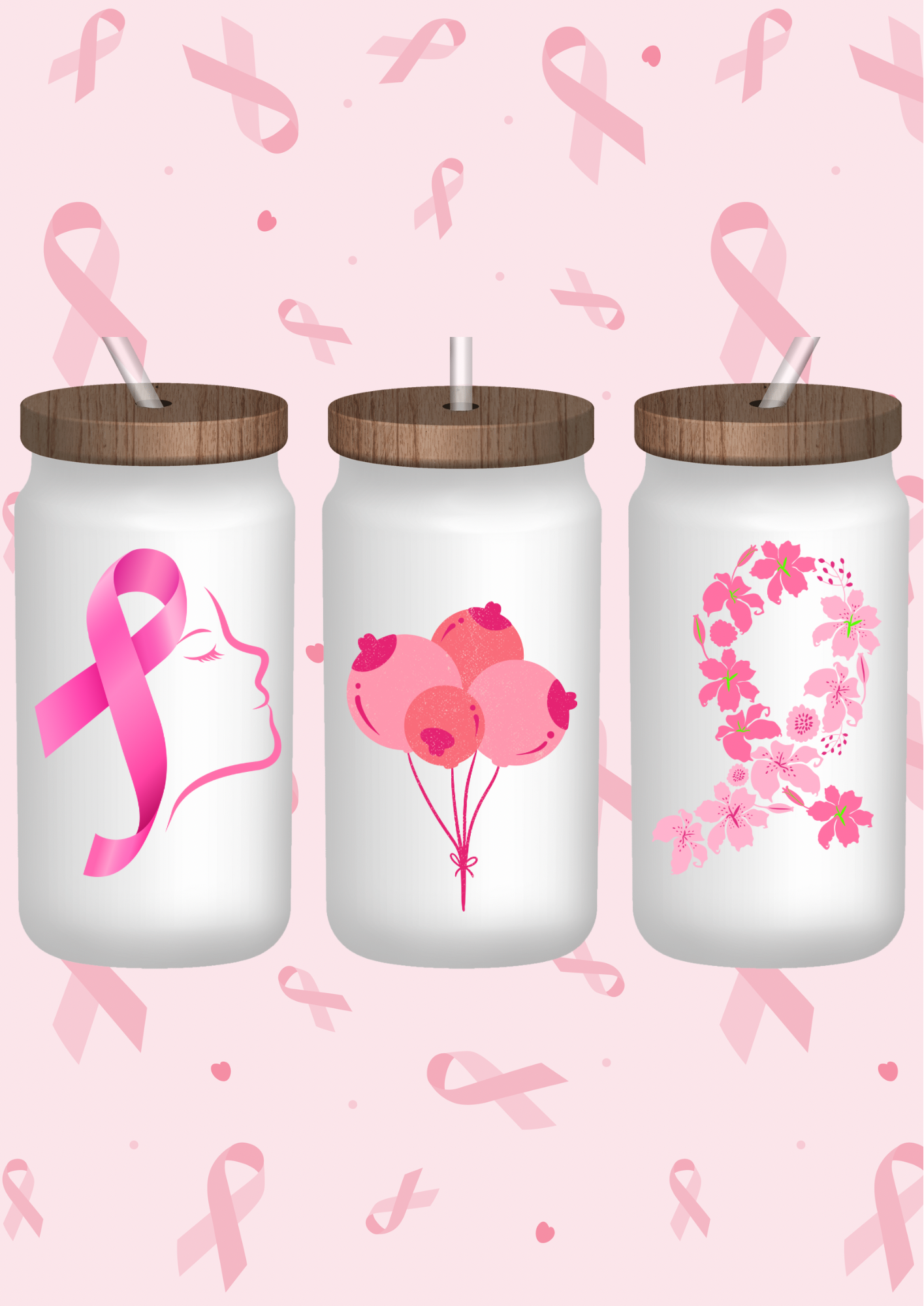 Verre octobre rose