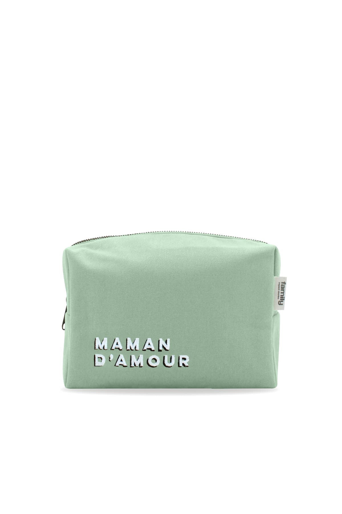 TROUSSE DE TOILETTE MAMAN D’AMOUR VERT D’EAU