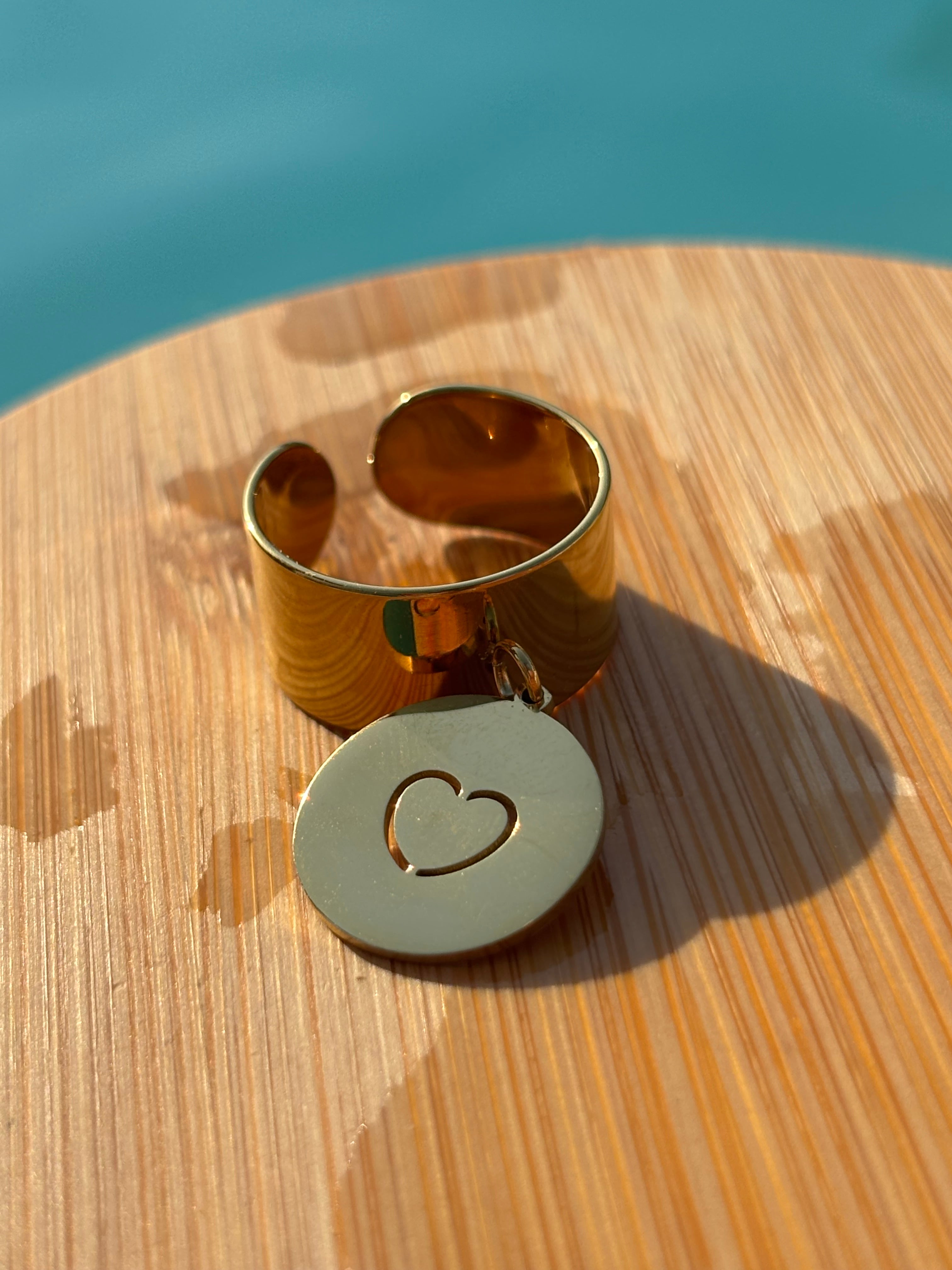 Bague breloque cœur