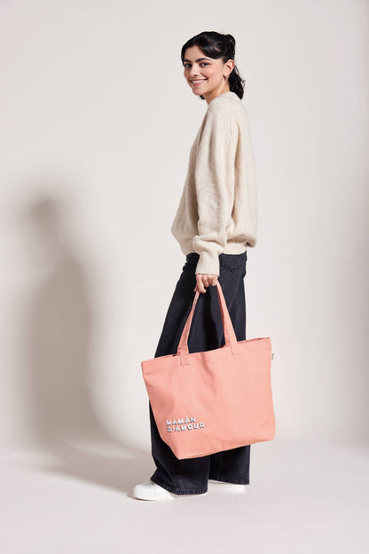 SAC SHOPPING MAMAN D’AMOUR ROSE