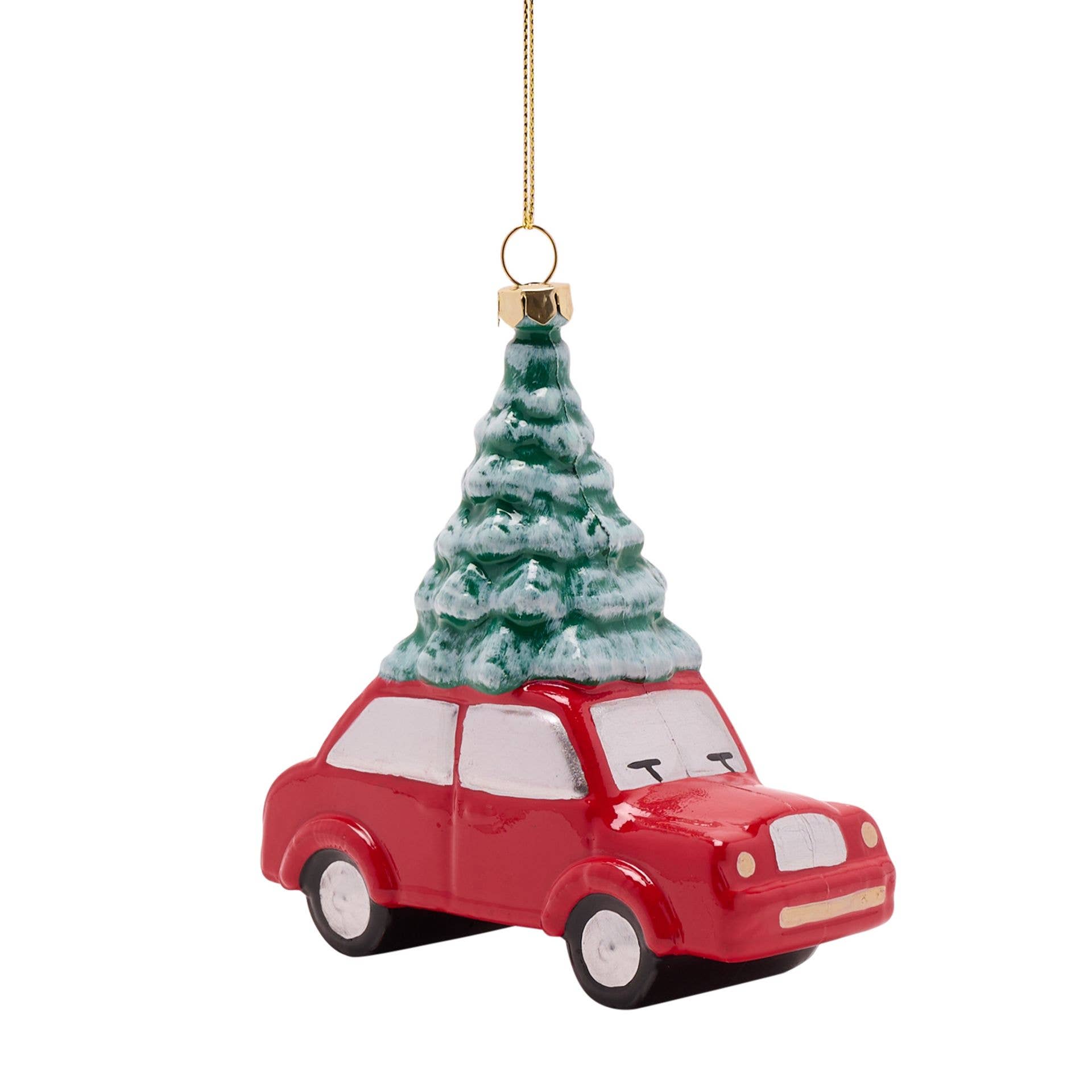 Décoration d'arbre suspendu - Voiture 3D avec arbre