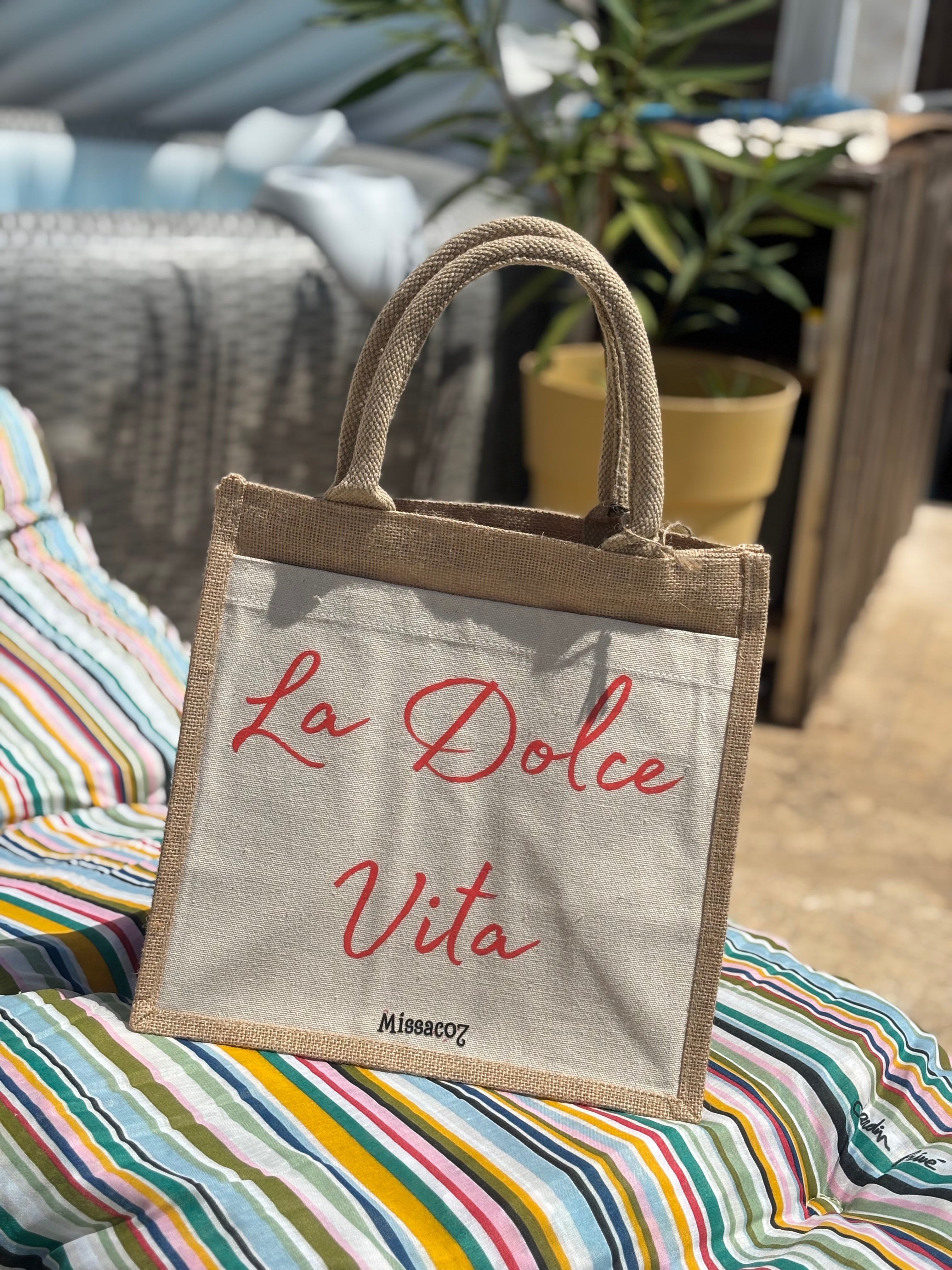 Sac en toile de jute "Dolce vita"