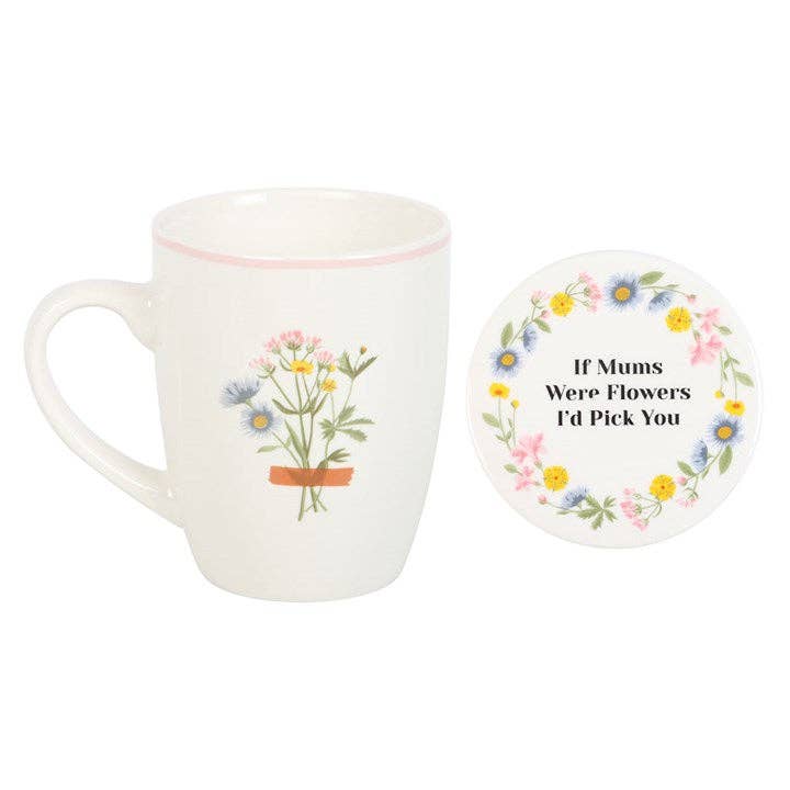Si les mamans étaient des fleurs Tasse et sous-verre Fête des Mères