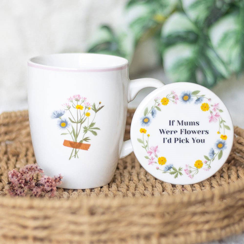 Si les mamans étaient des fleurs Tasse et sous-verre Fête des Mères