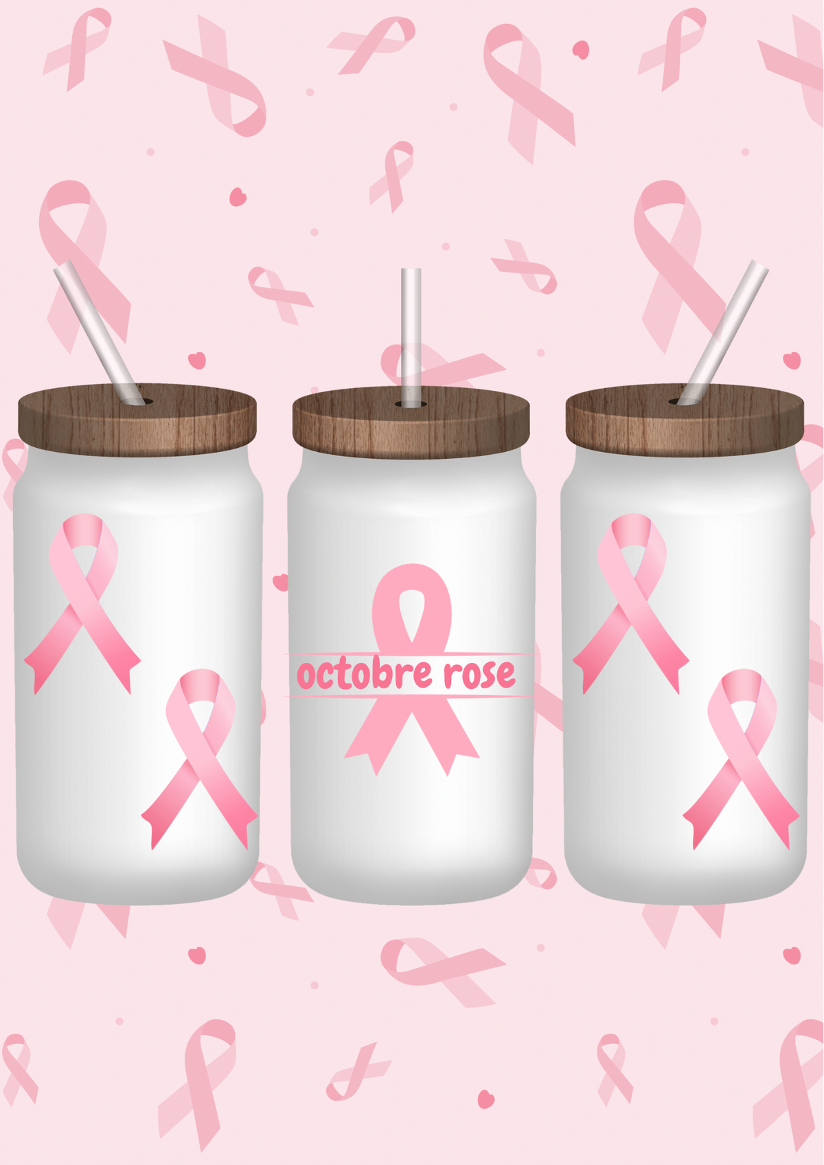 Verre octobre rose