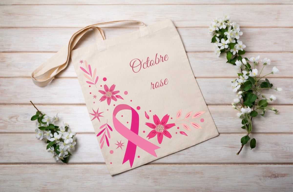 Tote bag octobre rose