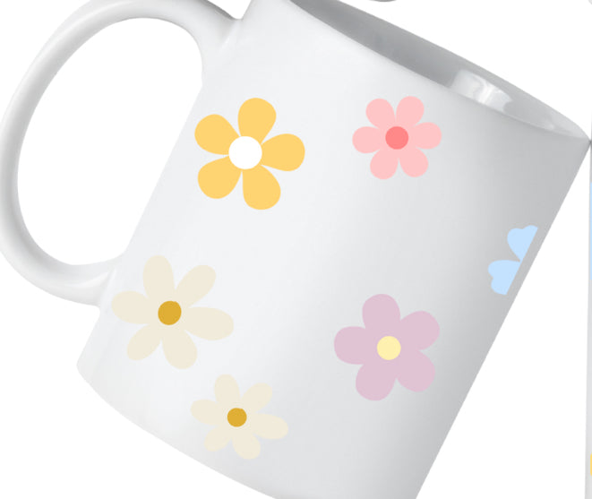 Tasse fleur avec prénom