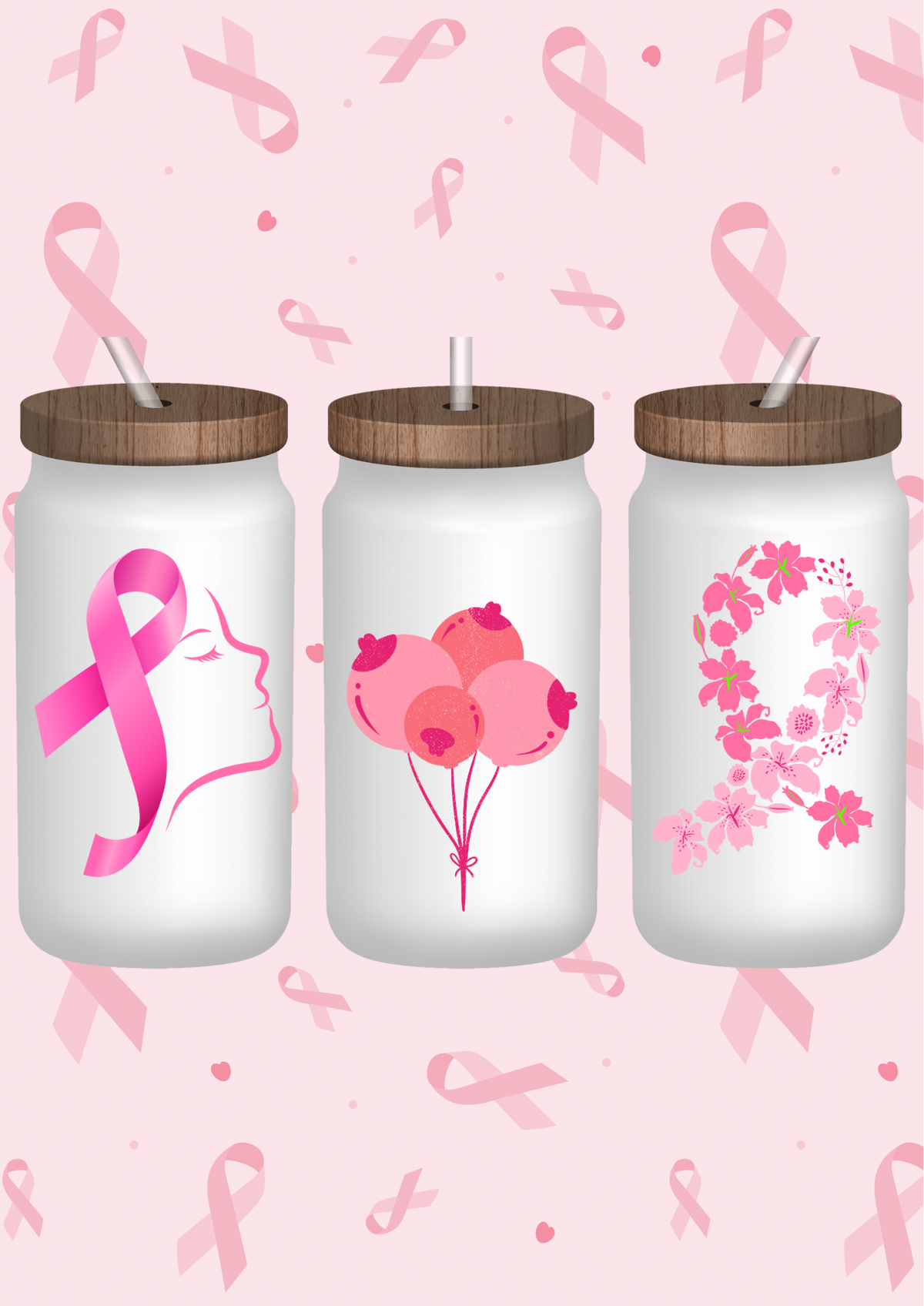 Verre octobre rose