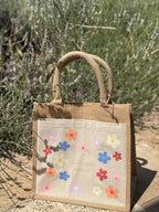 Sac en toile de jute "Good vibes"
