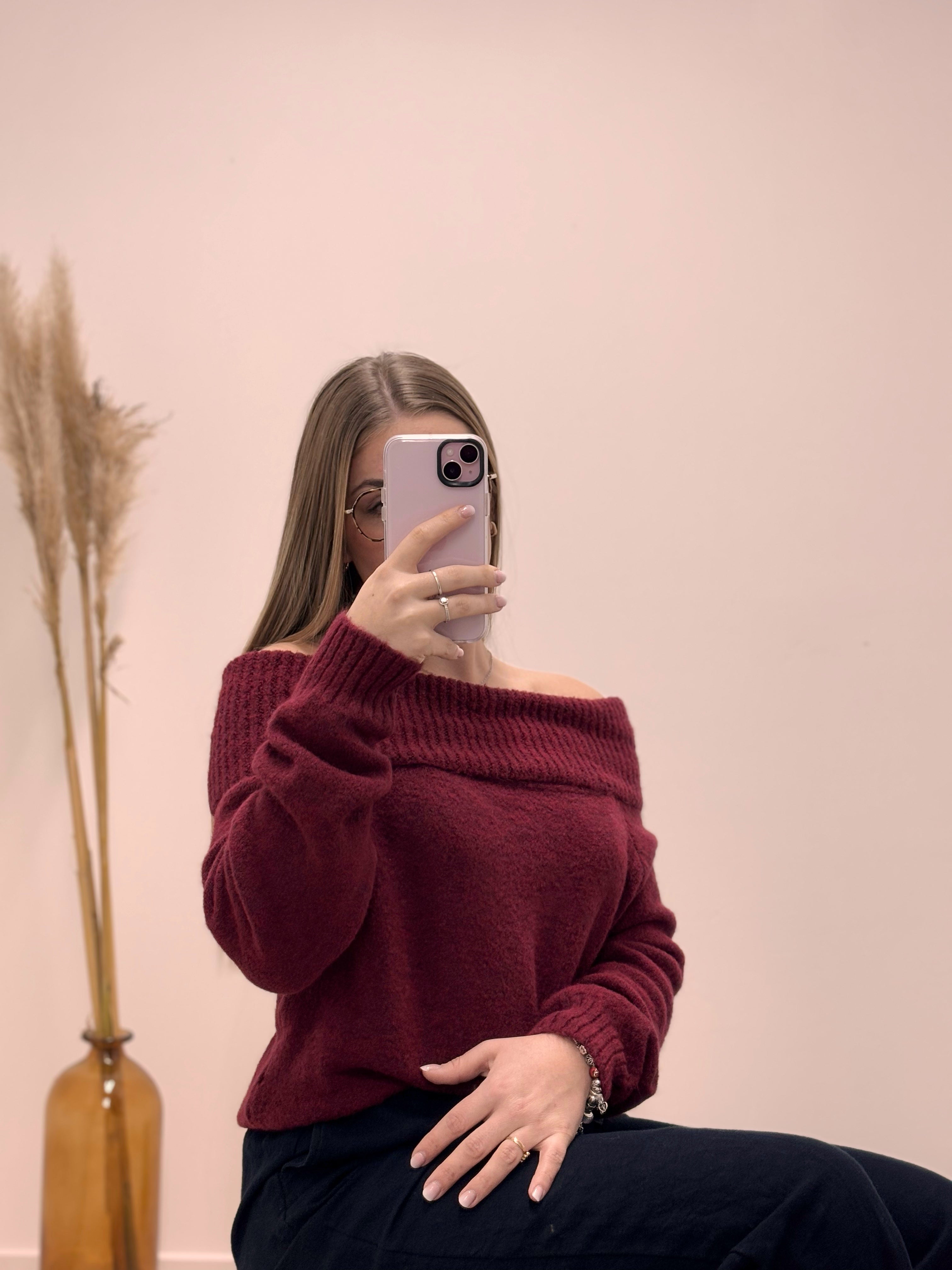 Pull col bardot