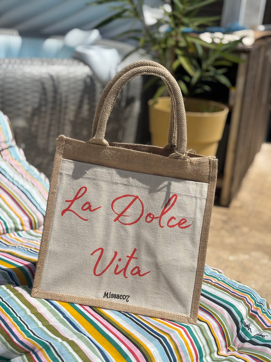 Sac en toile de jute "Dolce vita"