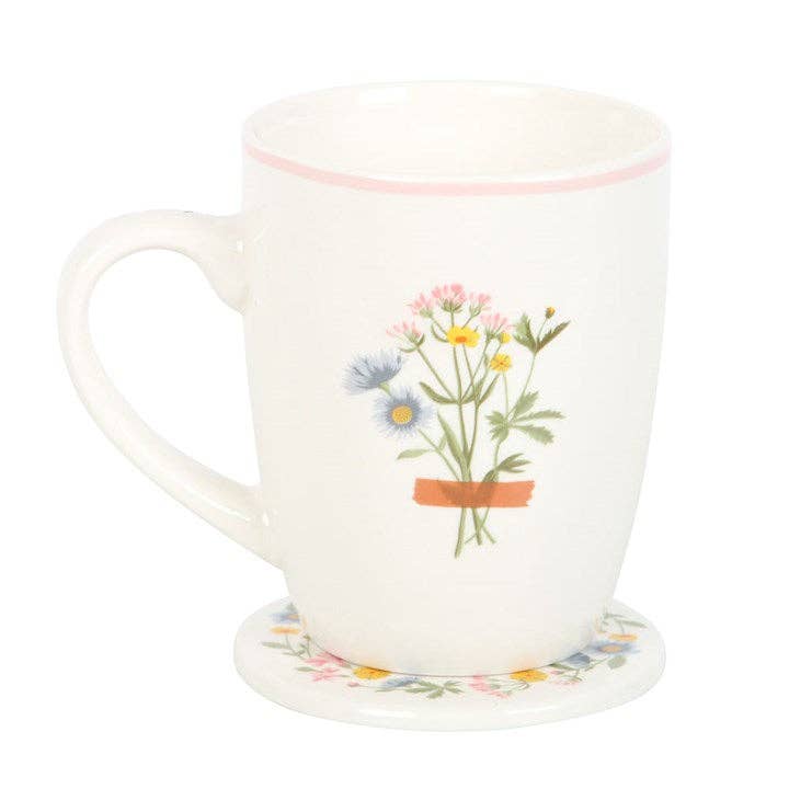 Si les mamans étaient des fleurs Tasse et sous-verre Fête des Mères