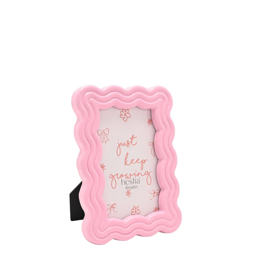 Cadre Ondulé Hestia 10 cm x 15 cm - Rose