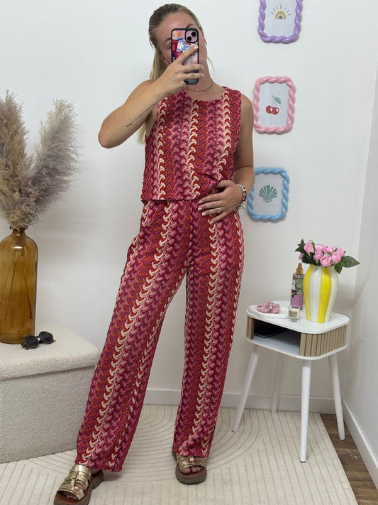 Pantalon en maille crochet