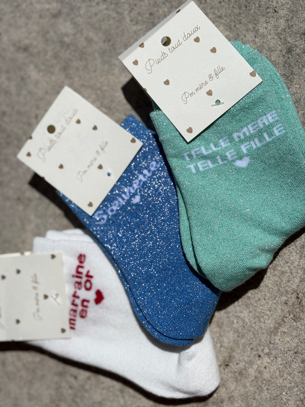 chaussettes "Marraine en or"