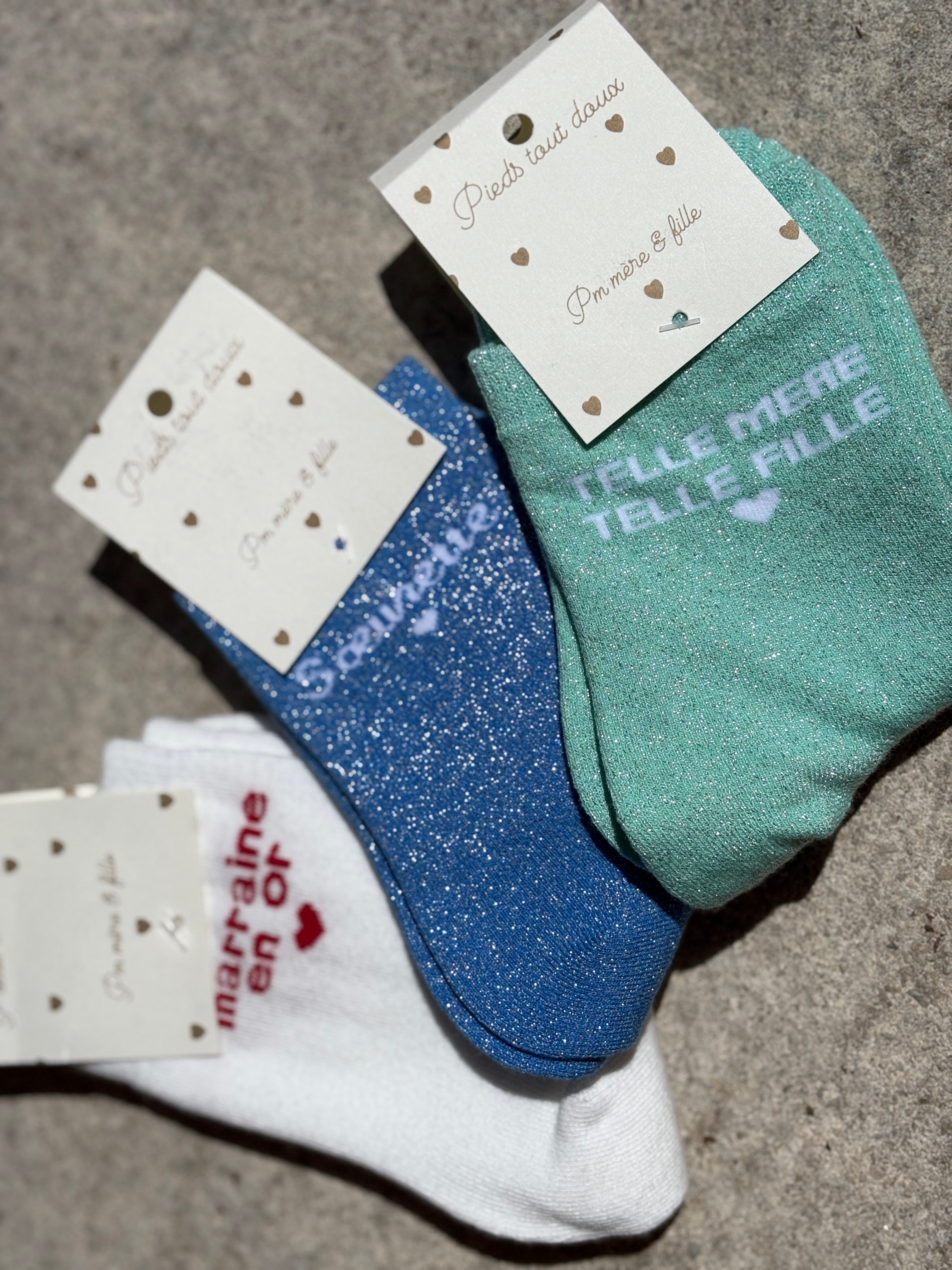 chaussettes "Marraine en or"