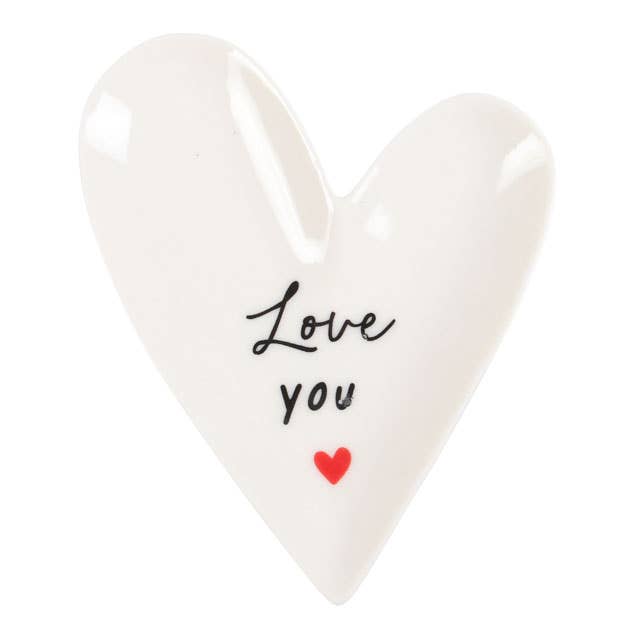 Plat à bibelots Love You en forme de cœur pour la Saint-Valentin