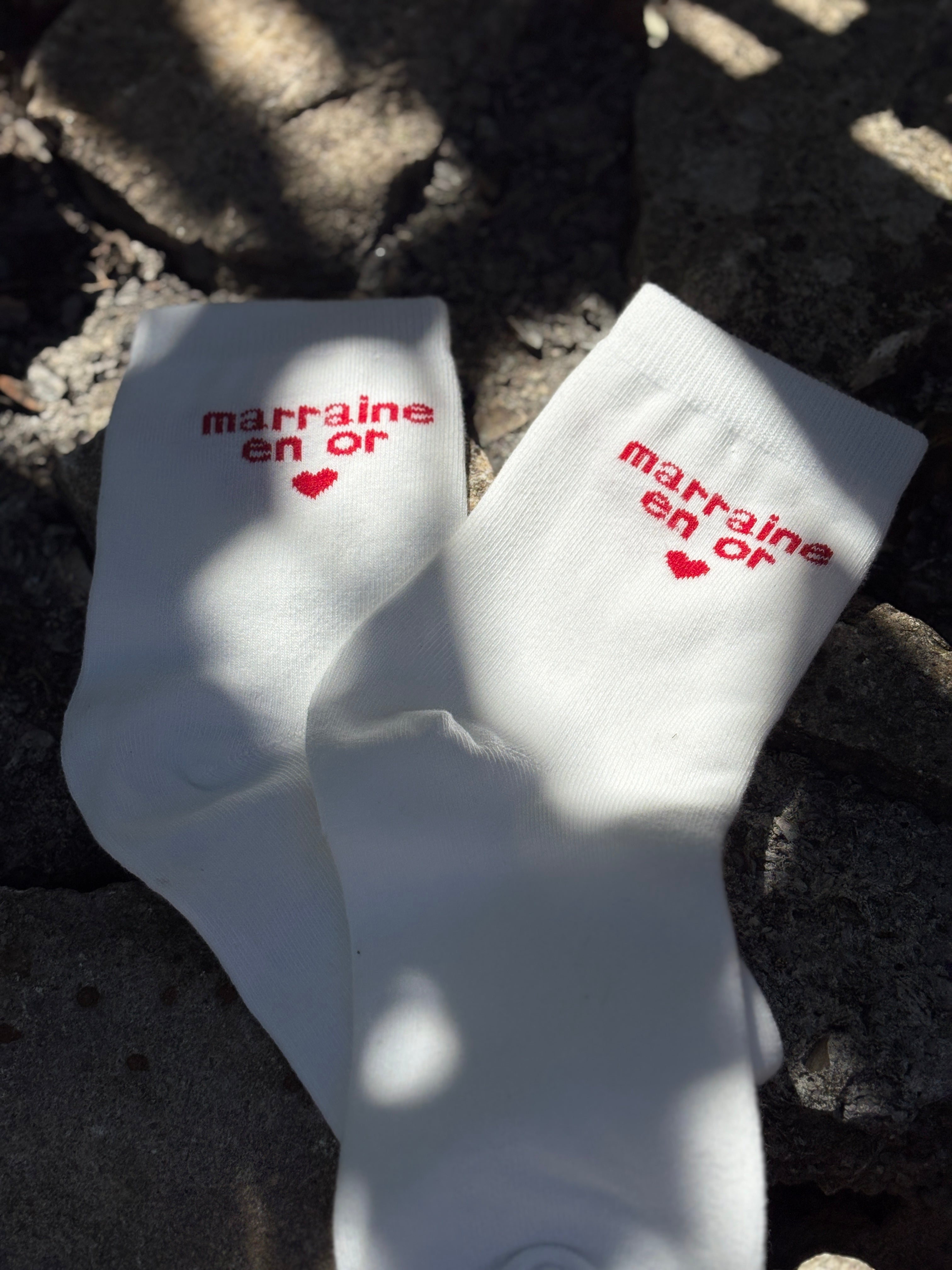 chaussettes "Marraine en or"
