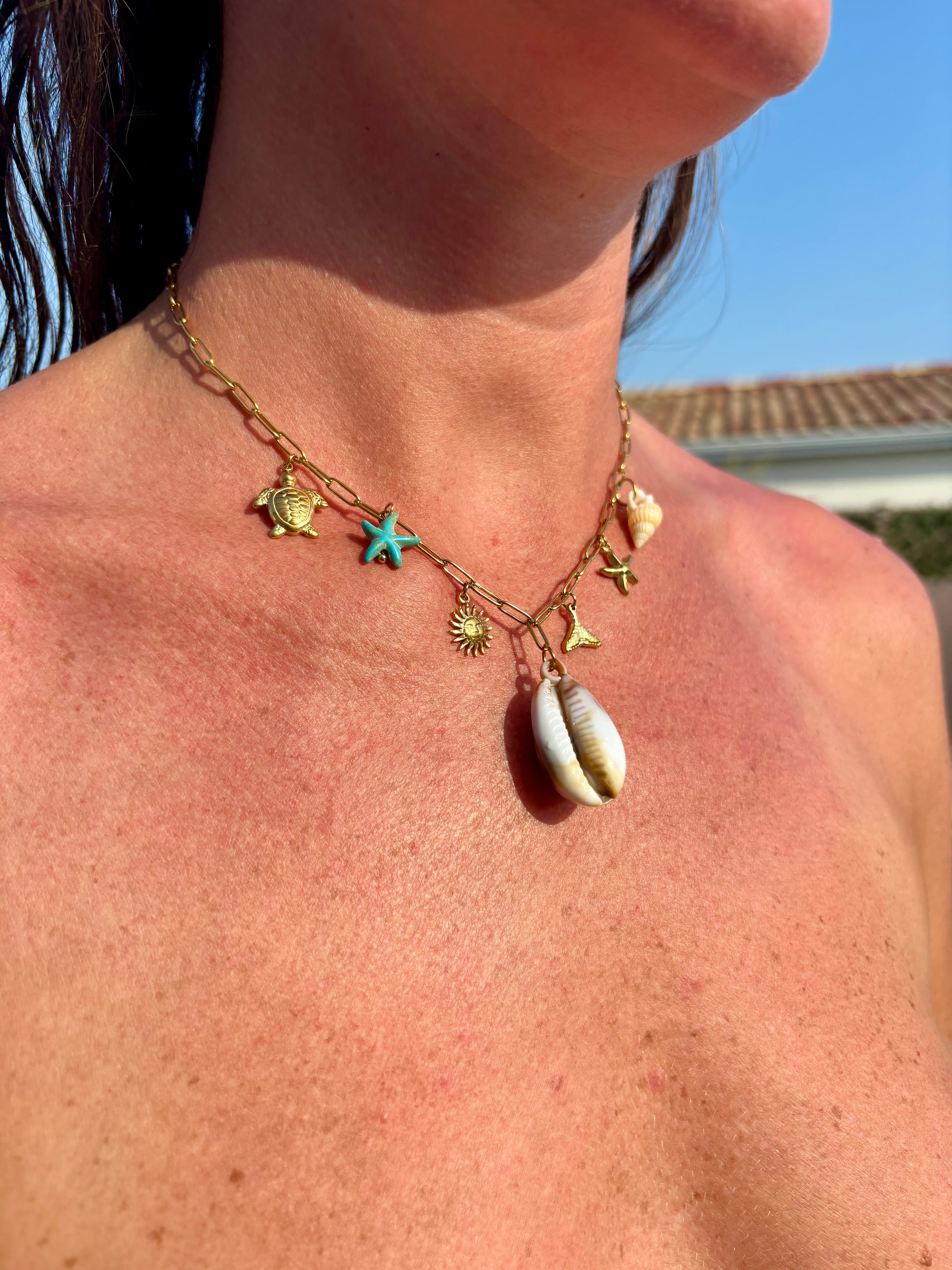 Collier avec coquillages