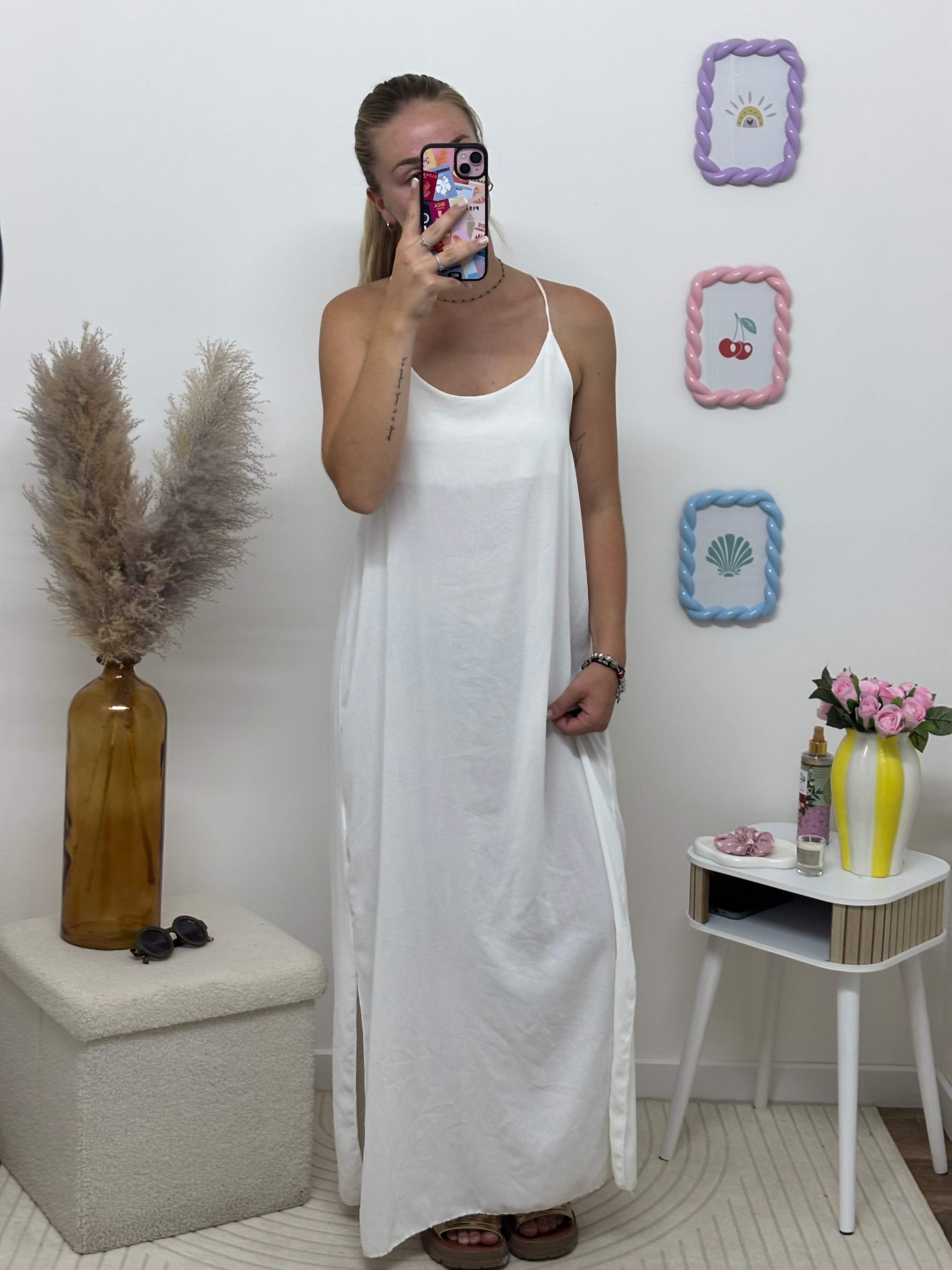 Robe longue blanche