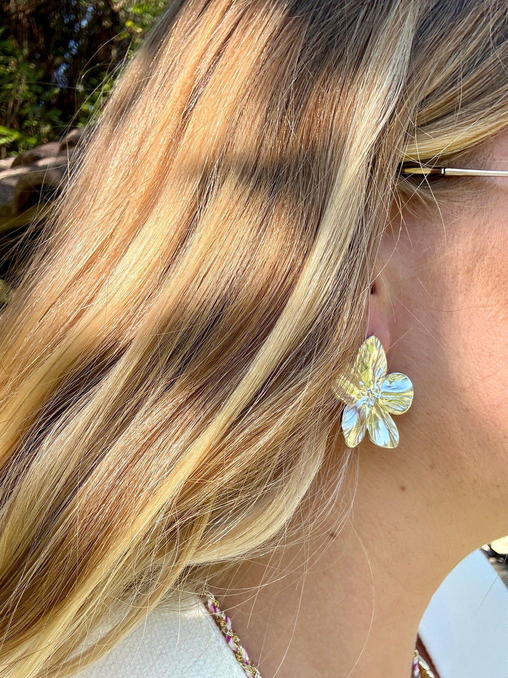 Boucle d’oreille fleur