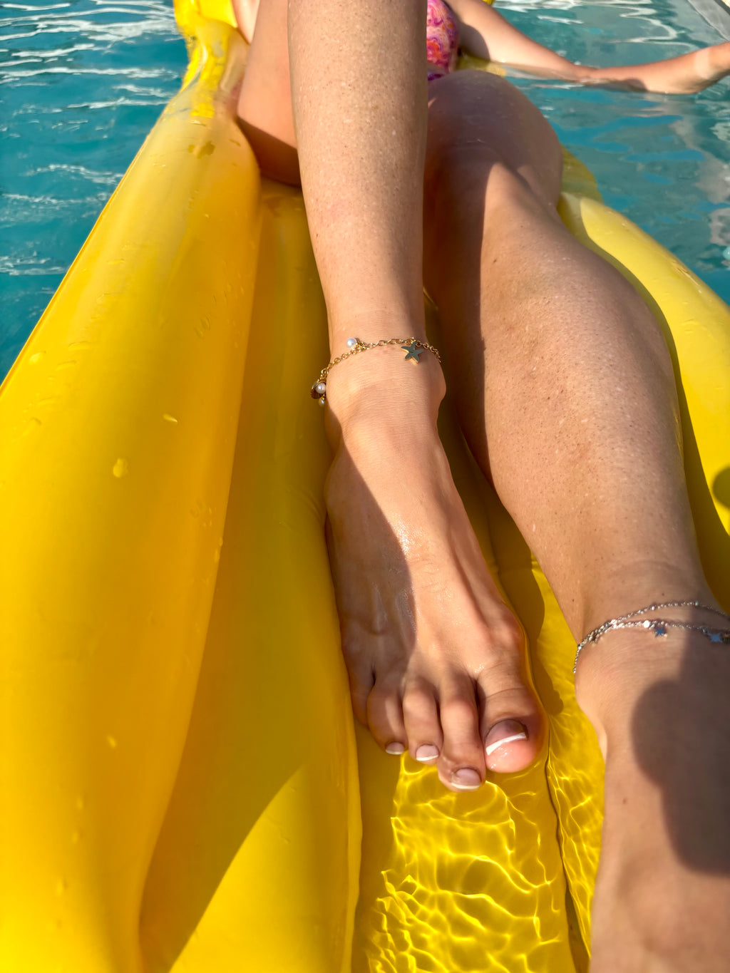 Chaîne de cheville coquillage