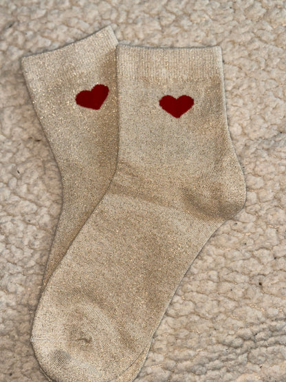 Chaussette avec coeur