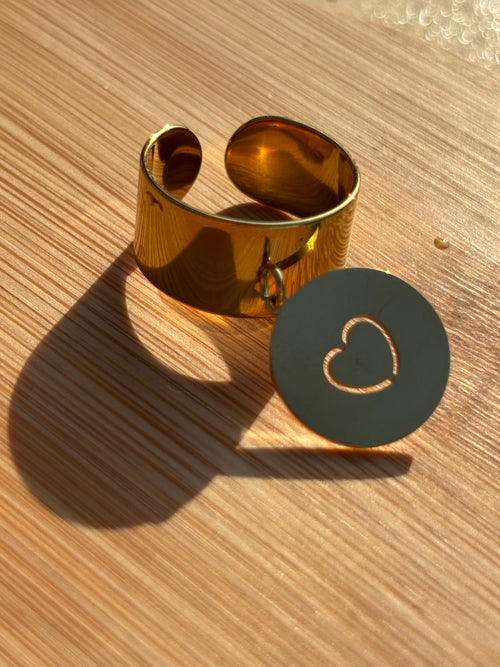 Bague breloque cœur