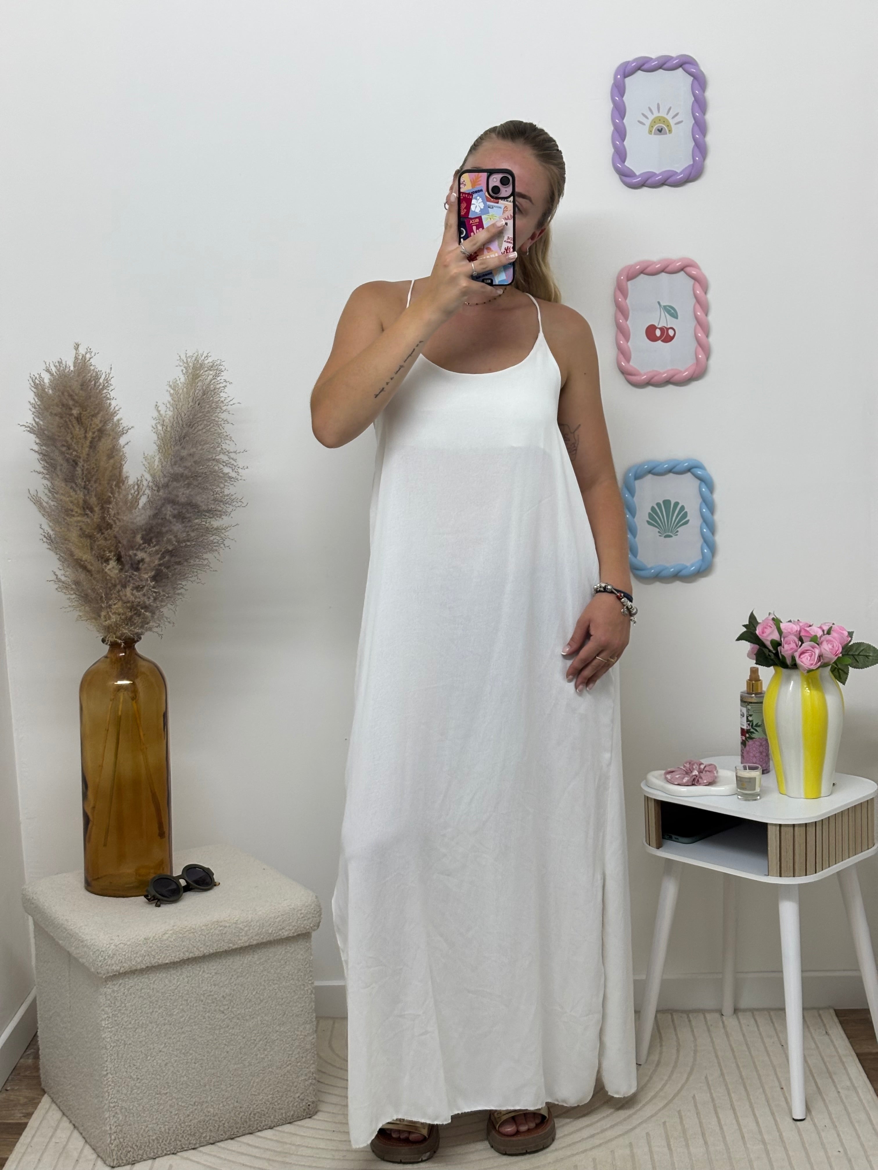Robe longue blanche