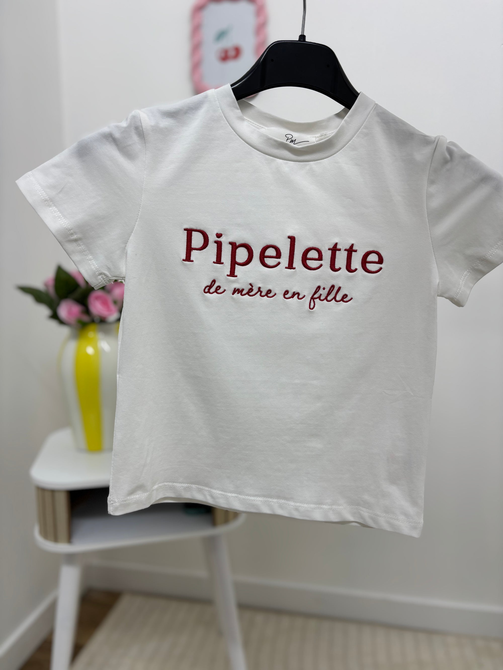 Tee shirt "Pipelette de mère en fille"