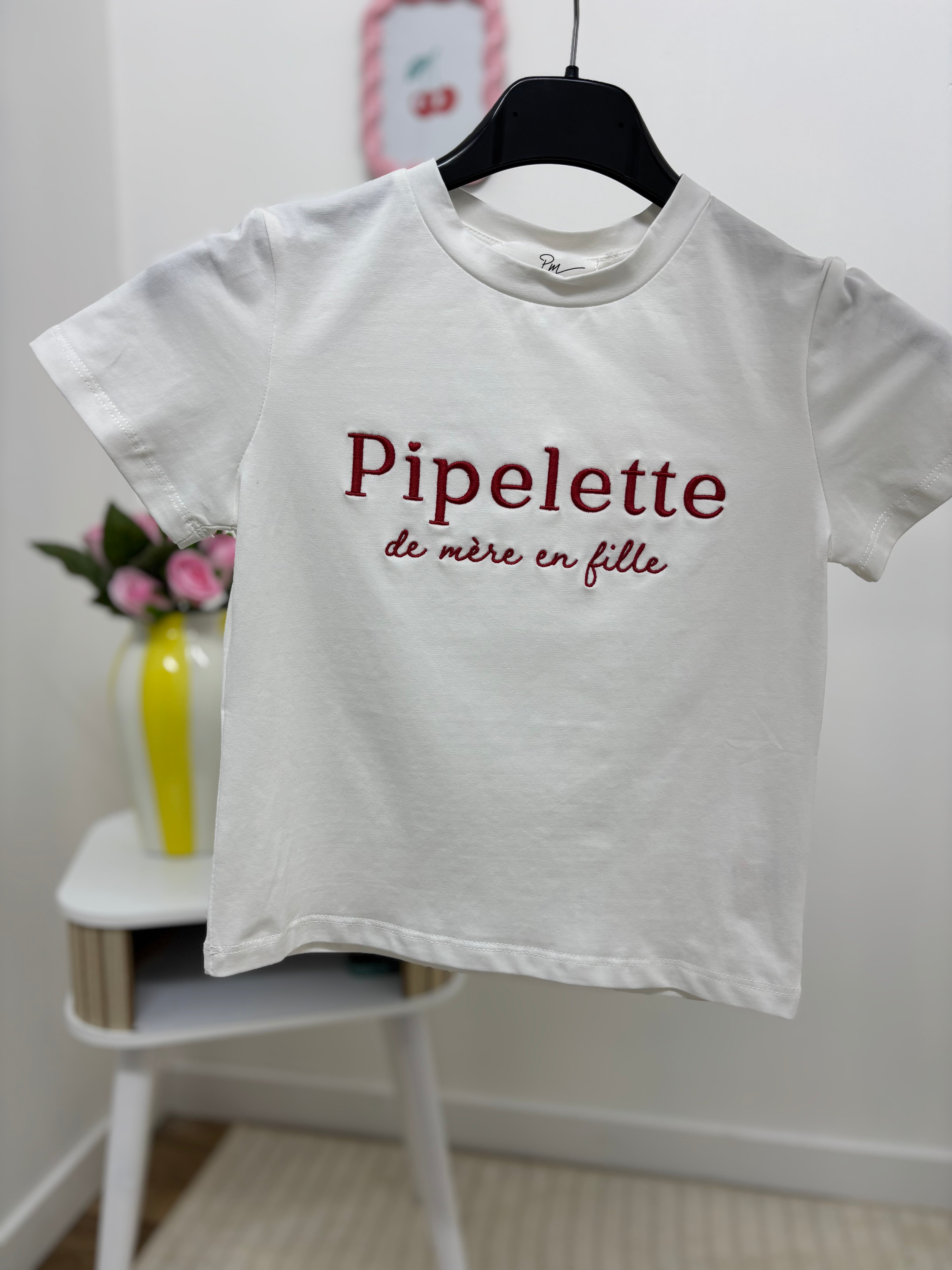 Tee shirt "Pipelette de mère en fille"