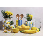 Vase Hestia Citron Avec Rayures Bleues