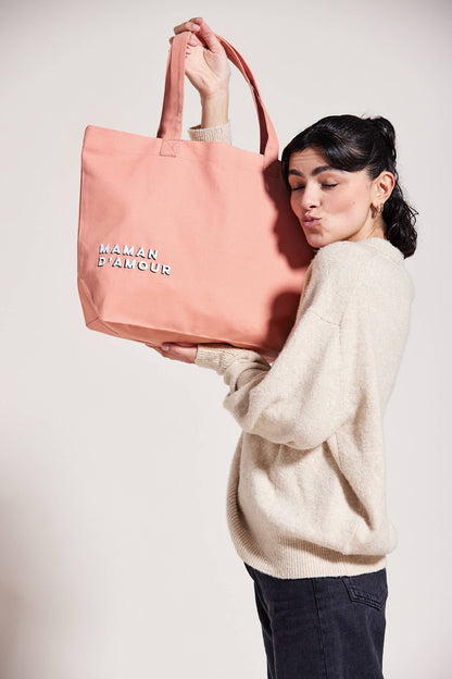 SAC SHOPPING MAMAN D’AMOUR ROSE