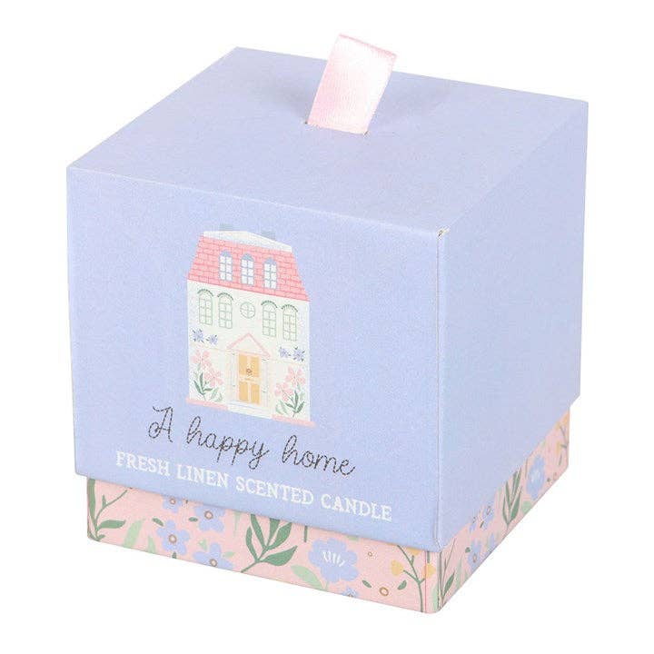 Une bougie en lin frais pour une maison heureuse