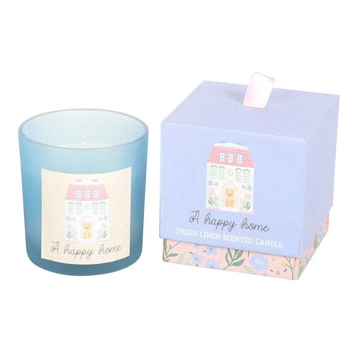 Une bougie en lin frais pour une maison heureuse