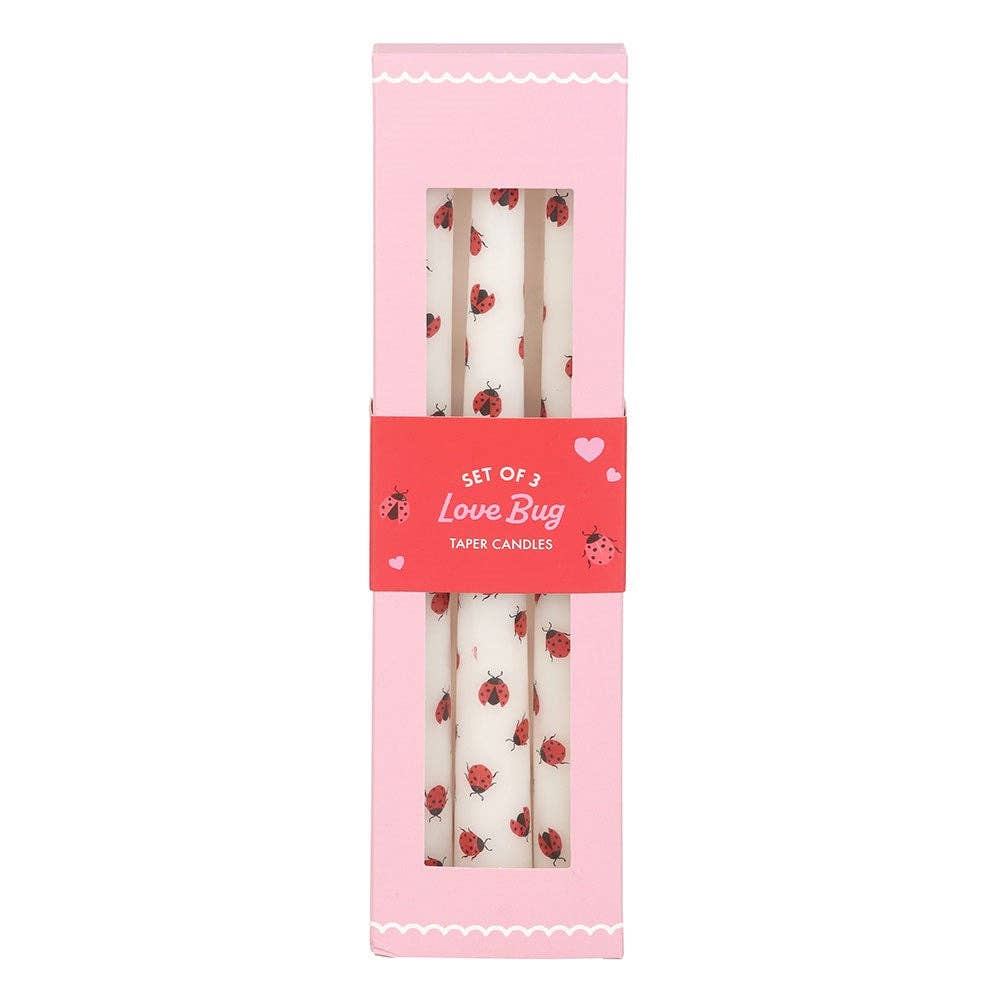 Ensemble de 3 bougies coniques Love Bug Ladybug